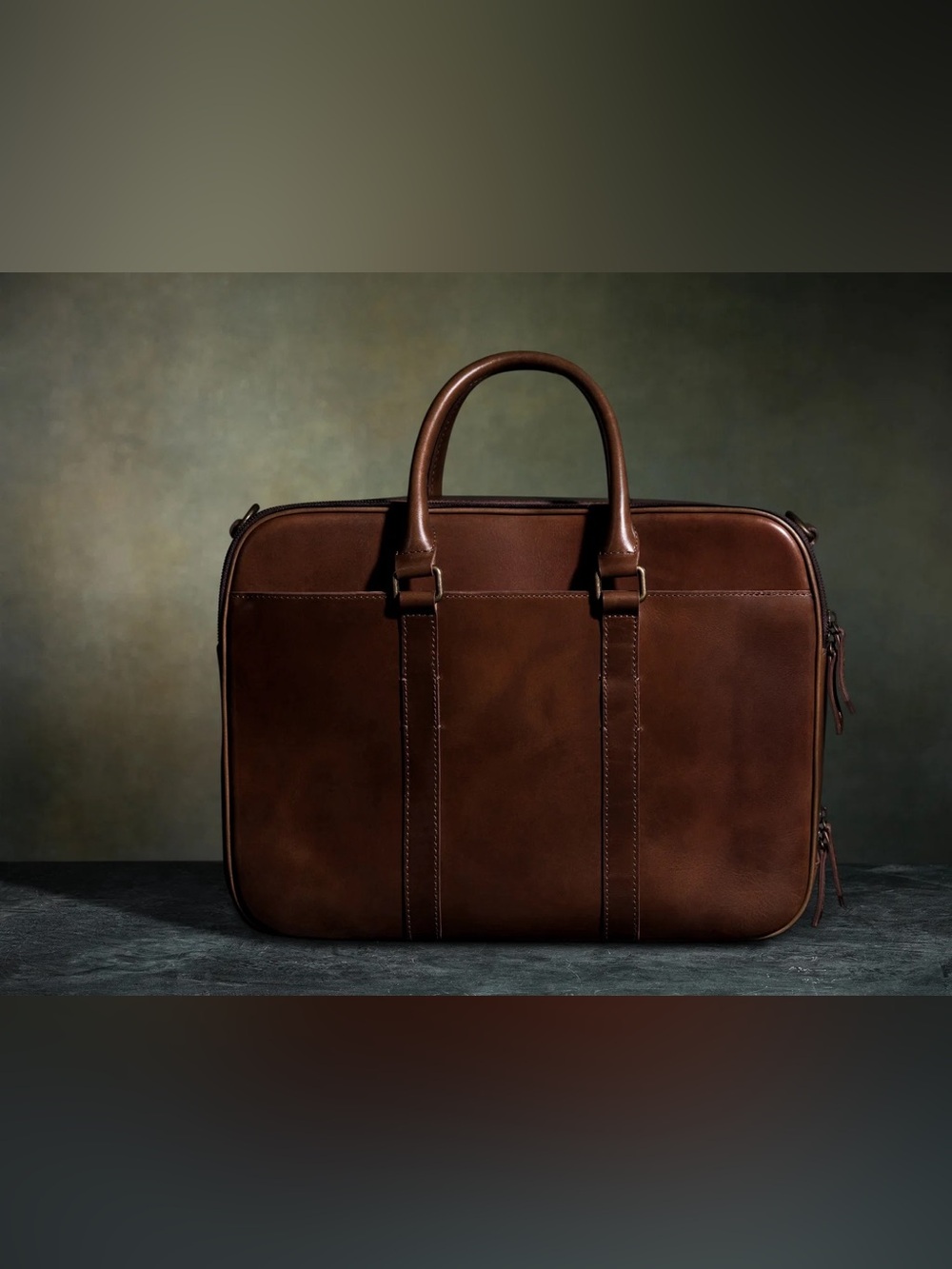 Satchel and Page Executive Briefcase in Brown
